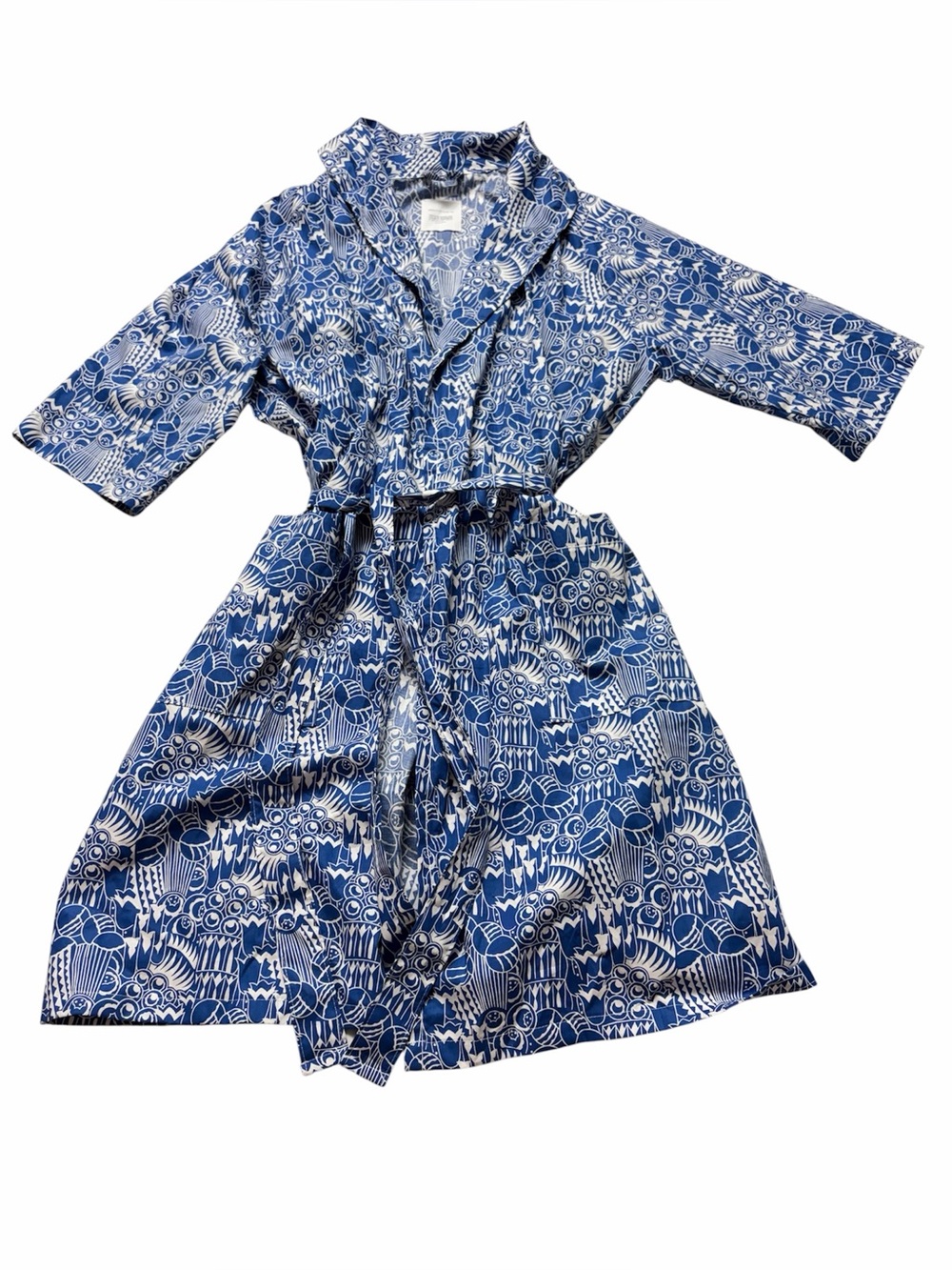 Venice Simplon Orient ExpressChic Blue Patterned Long Sleeve Robe